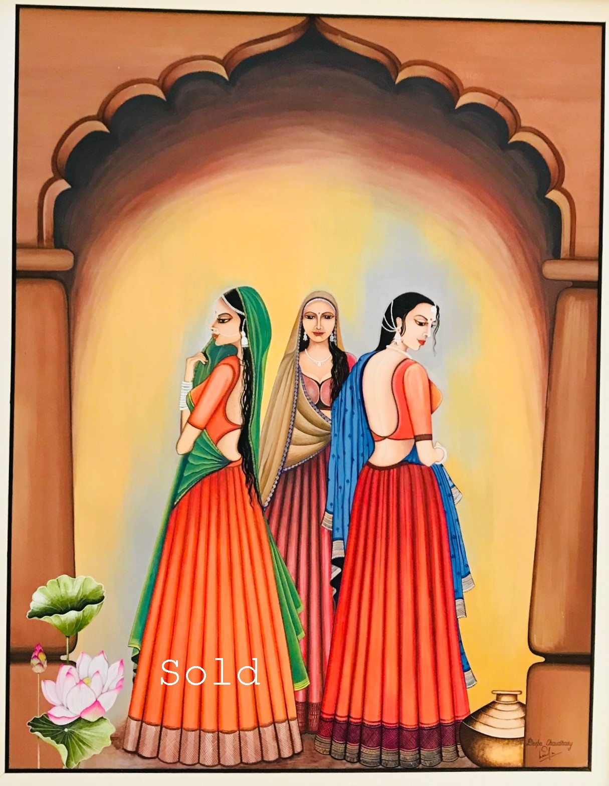 Ladies: Group Interaction - Acrylic on Panel