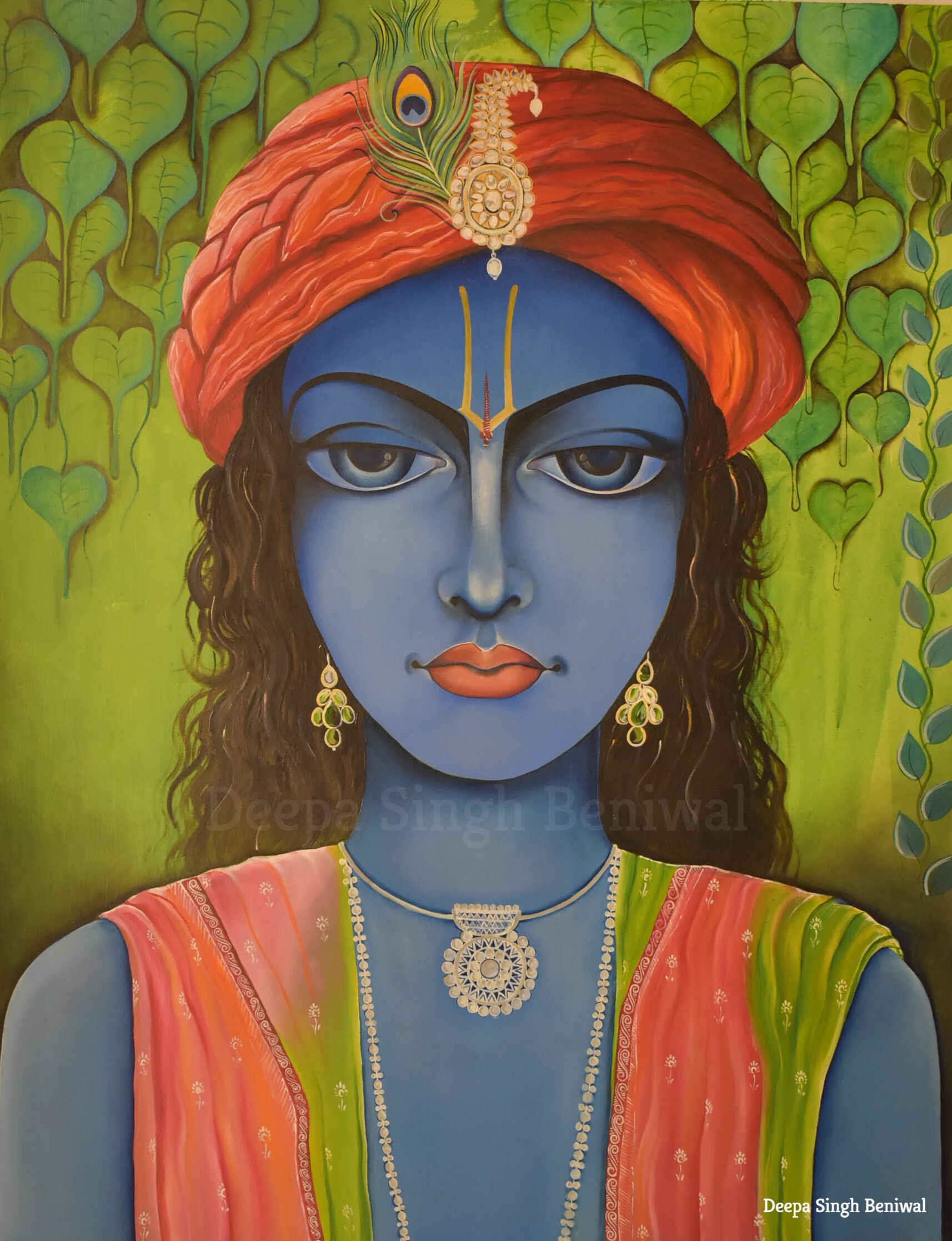 Krishna: Vibrant Appeal - Acrylic on Canvas